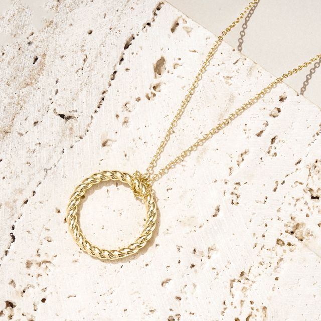 Golden Twist Circle Necklace fra Makeup Mekka – bilde 2