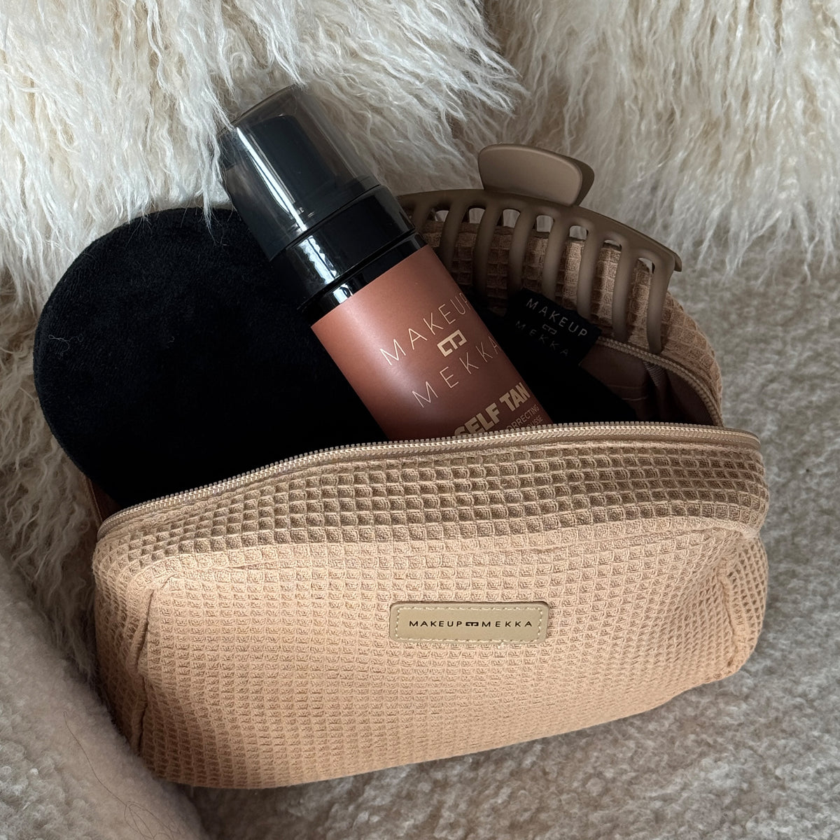 Beige Waffle Bag